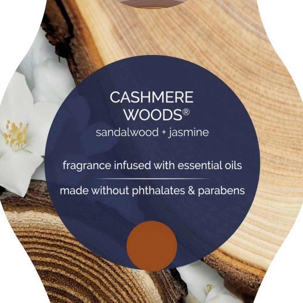 Glade 3-Wick Essential Oil Scented Jar Candle Cashmere Woods 3 PACK BOX - Picture 4 of 5